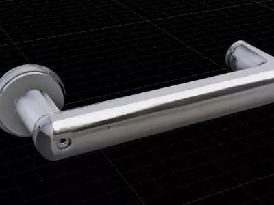 Modern Door Handle 3D Model Realistic Interior Hardware Low-poly 3D model