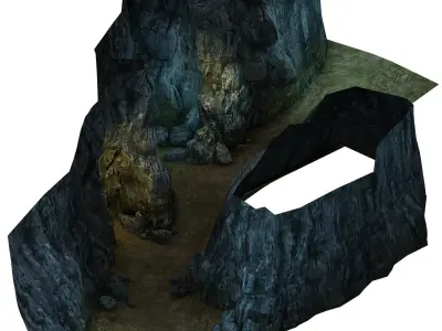 Inside the mountain - cave 01 3D model