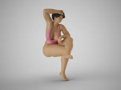 Woman Warming in the Sun 3D print model