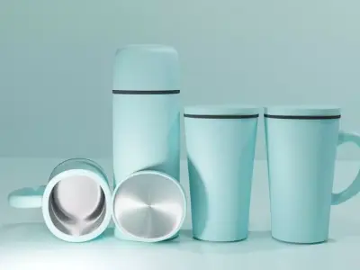 tumbler color light blue 3D model