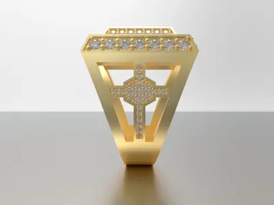 mens diamond ring 3D print model purchase