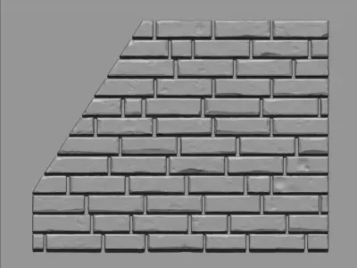 Bricks Pattern VDM Brushes with Obj and Fbx 3D model