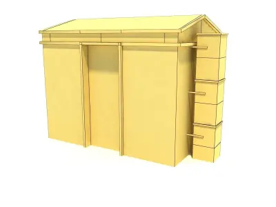 Low Poly Roof Element PACK Low-poly 3D model