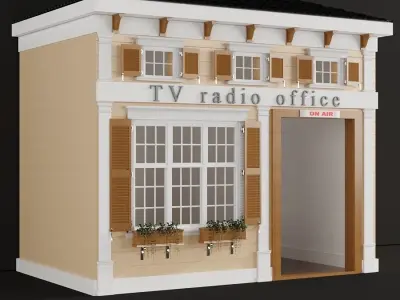 Children playhouse Tv Studio Office for kids 3D model