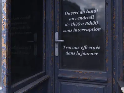 Parisian vintage storefront 3 Low-poly 3D model