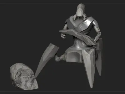 Robot Thermite Low-poly 3D model