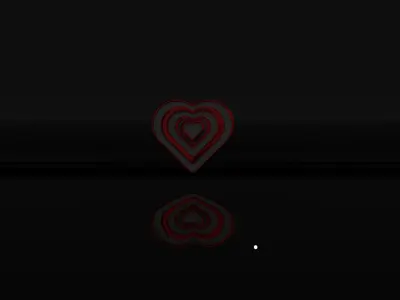 Heart Shaped Wall Lamp Low-poly 3D model