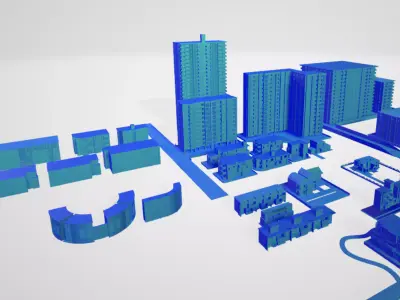 Buildings for Architecture Backdrops Free 3D model