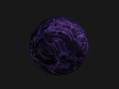 HDRI Panoramic Sky - 360 starfield - violet nebula 013 Low-poly 3D model