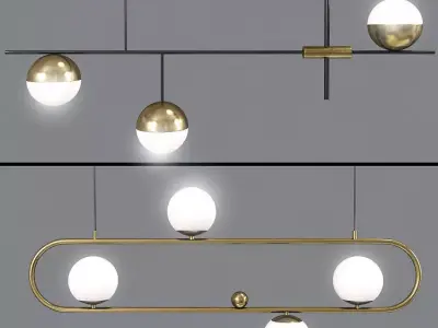 Multiple Ceiling Light Collection 3D model