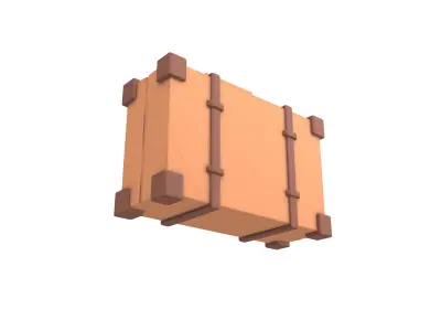 Briefcase v1 004 Low-poly 3D model