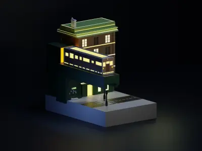 New York Train  Low-poly 3D model