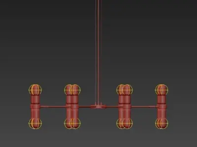 Kendu Modern Chandelier 3D model