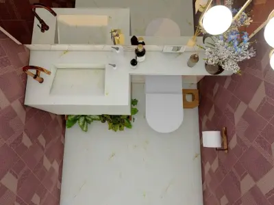 Modern Toilet 3D Model  3D model