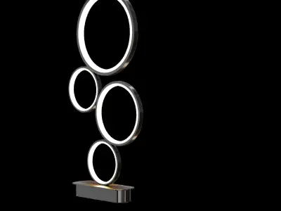 modern round lamp 3D model purchase