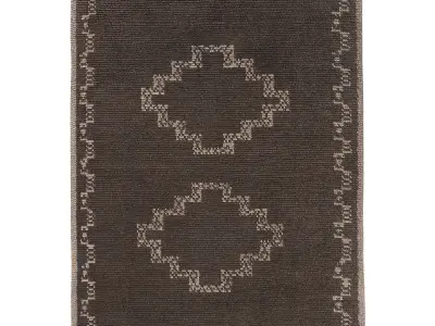 REHANA WOOL RUG Brown 3D model