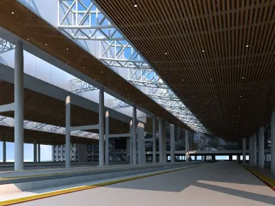 XiaMen railway Station 3D model
