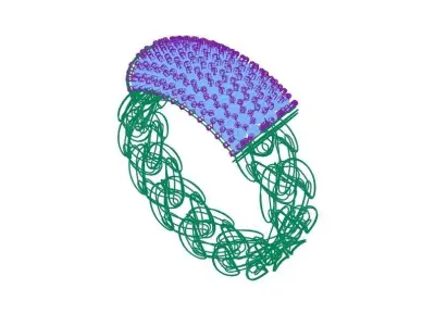 0127 - Cuban Chain Ladies Ring 3D print model