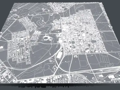 Cityscape Adelaide Australia 3D model