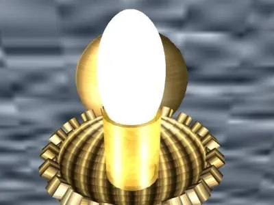 Golden lamp Low-poly 3D model