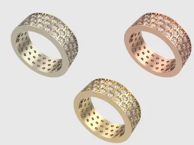 Brilliant Pave Eternity Band JDBCo 3D print model