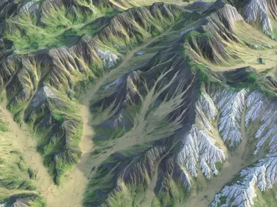 Landscape 88 Low-poly 3D model