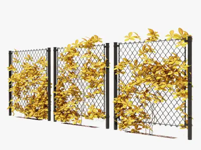 ivy on fence one 3D model