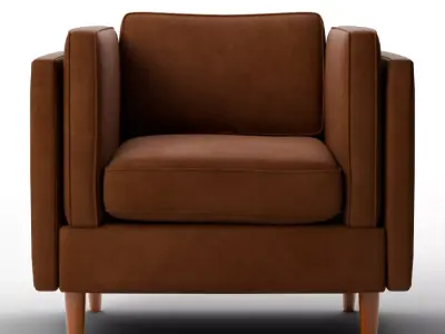 Atley High Sided Armchair Low-poly 3D model