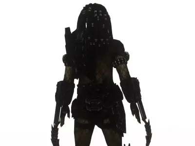 Predator Dark Stealth Alien Hunter 3D Model Low-poly 3D model
