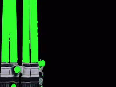 green lightsaber 3D model