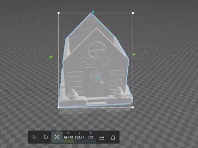 holiday-themed cottage 3D print model