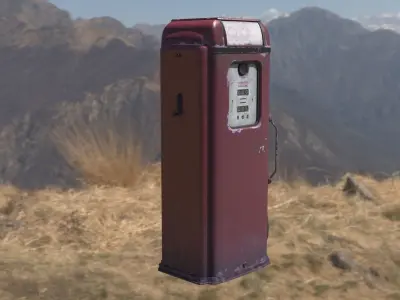 Gas pump Low-poly 3D model