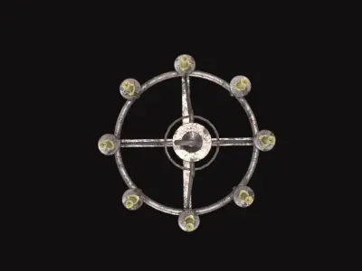 Medieval Chandelier V01 Low-poly 3D model