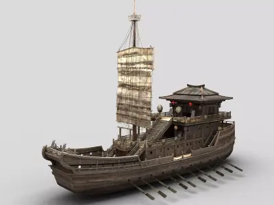 Ancient Chinese Ship 03 3D model