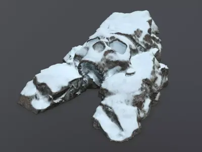 Skull Cave Low-poly 3D model 11