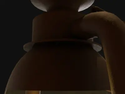 Lantern old Low-poly 3D model