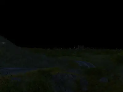 Outdoor night road 3D model