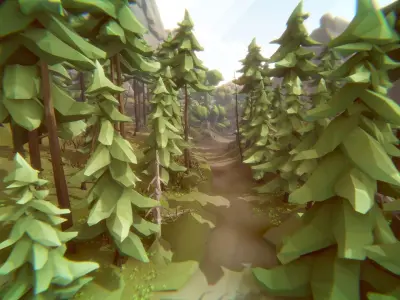 Big Low-Poly Environment Collection Low-poly 3D model