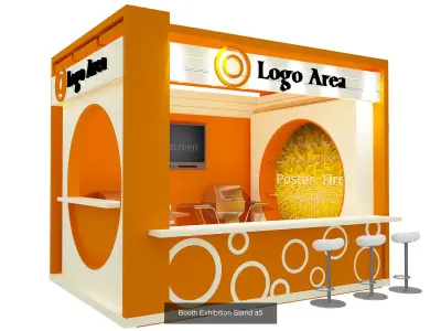 Booth Exhibition Stand G16 3D Model Pack
