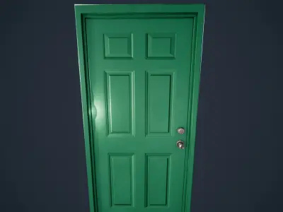 Door Metallic M4 HDRP Low-poly 3D model