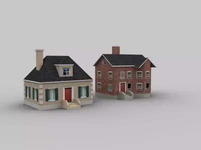 Low Poly House Pack 1 Low-poly 3D model