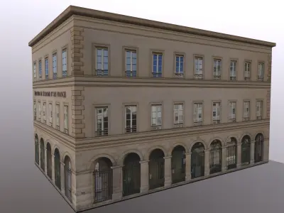 roman building french building vintage building meusuem Free 3D model