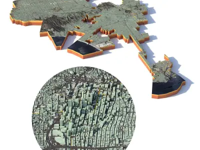 Los Angeles in California USA 3D model