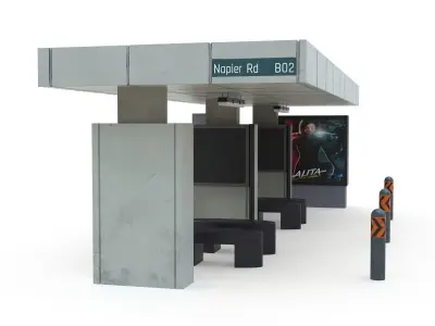 Bus Stop 09 3D model