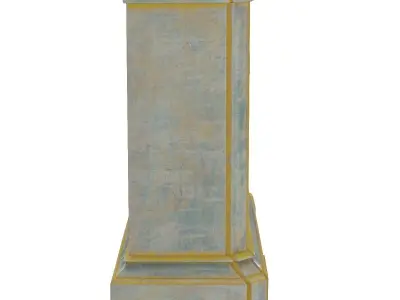 Vintage Italian Two Door Painted Wood American Buffet Console 3D model