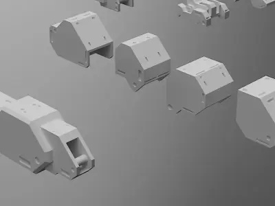 341 Sci Fi Pieces Hard Surface Kitbash Set Low-poly 3D model