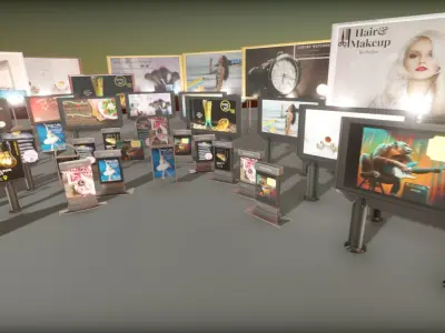 Advertising Panels 2 Low-poly 3D model