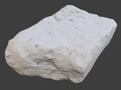 Limestone Broken Brick Low-poly 3D model