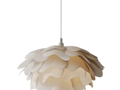 Flower Shaped White Pendant lamp 3D model