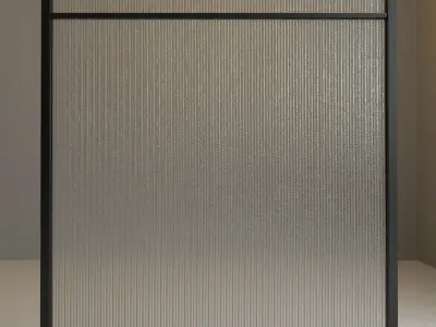 Glass partition door 49 Low-poly 3D model